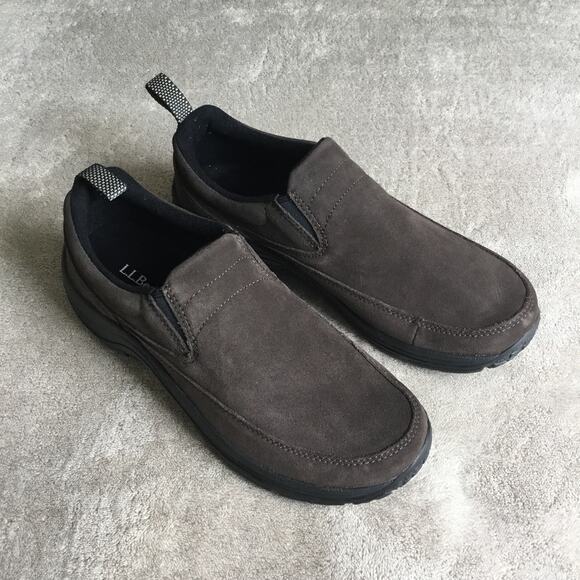 LL Bean Women's Shoes Comfort Mocs Brown Suede Slip-On Size 9.5 Medium - Picture 1 of 6